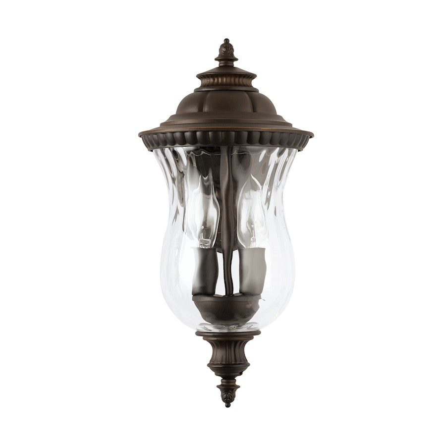 Capital Lighting Ashford 2-Light Small Outdoor Wall Mount, Bronze/Water