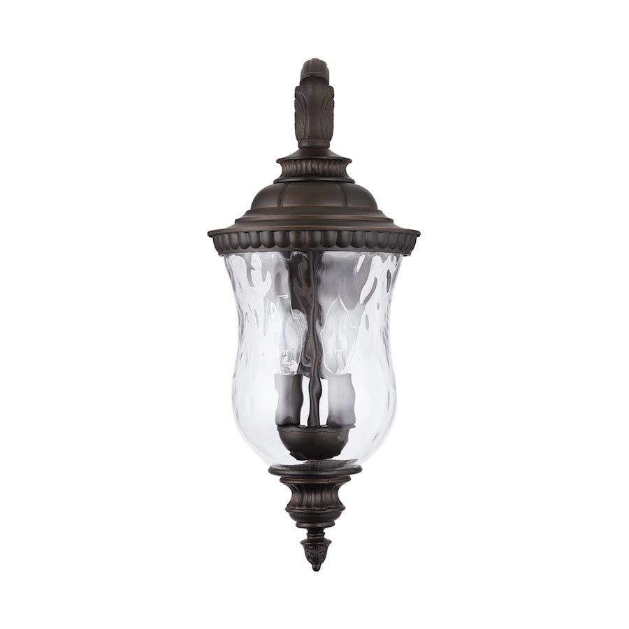 Capital Lighting Ashford 2-Light Large Outdoor Wall Mount, Bronze/Water