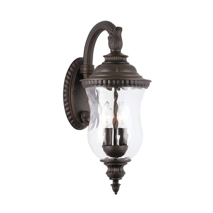 Capital Lighting Ashford 2-Light Large Outdoor Wall Mount, Bronze/Water