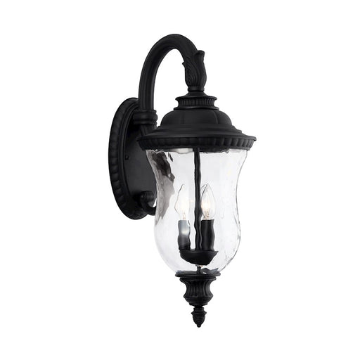 Capital Lighting Ashford 3-Light Outdoor Wall Mount, Black/Water