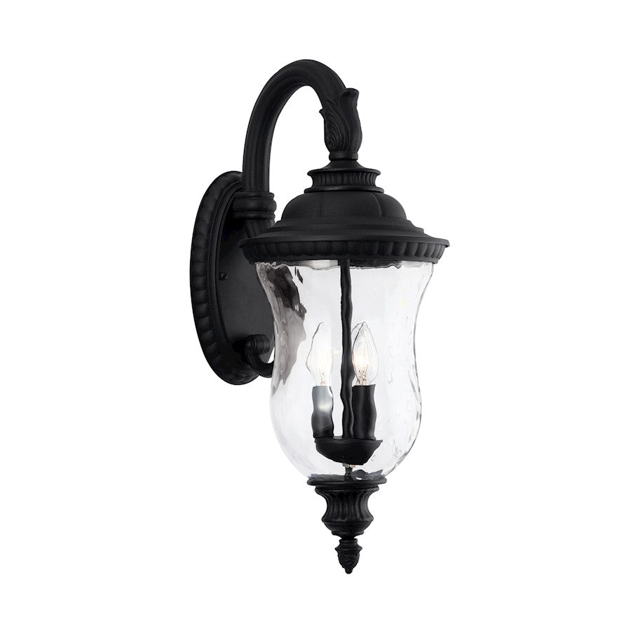 Capital Lighting Ashford 3-Light Outdoor Wall Mount, Black/Water