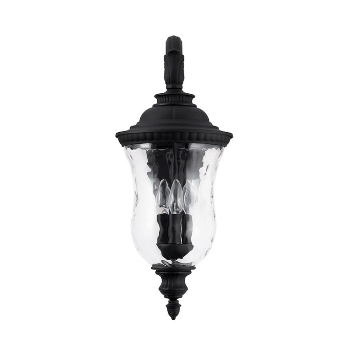 Capital Lighting Ashford 3-Light Outdoor Wall Mount, Black/Water