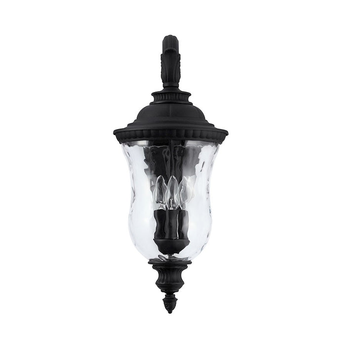 Capital Lighting Ashford 3-Light Outdoor Wall Mount, Black/Water