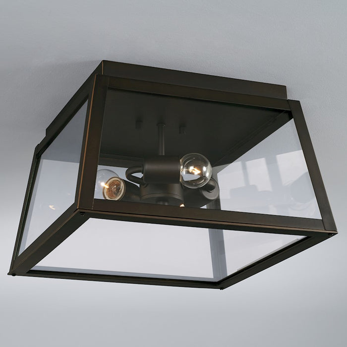 Capital Lighting Leighton 3 Light Outdoor Flush Mount, Clear