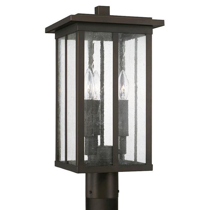 Capital Lighting Barrett 3 Light Post Lantern, Antiqued