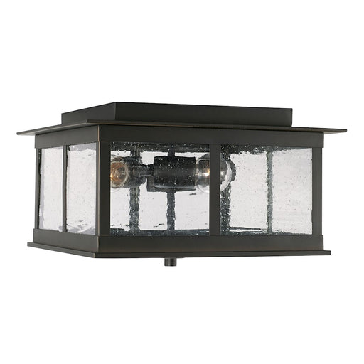 Capital Lighting Barrett 3 Light Outdoor Flush Mount, Antiqued