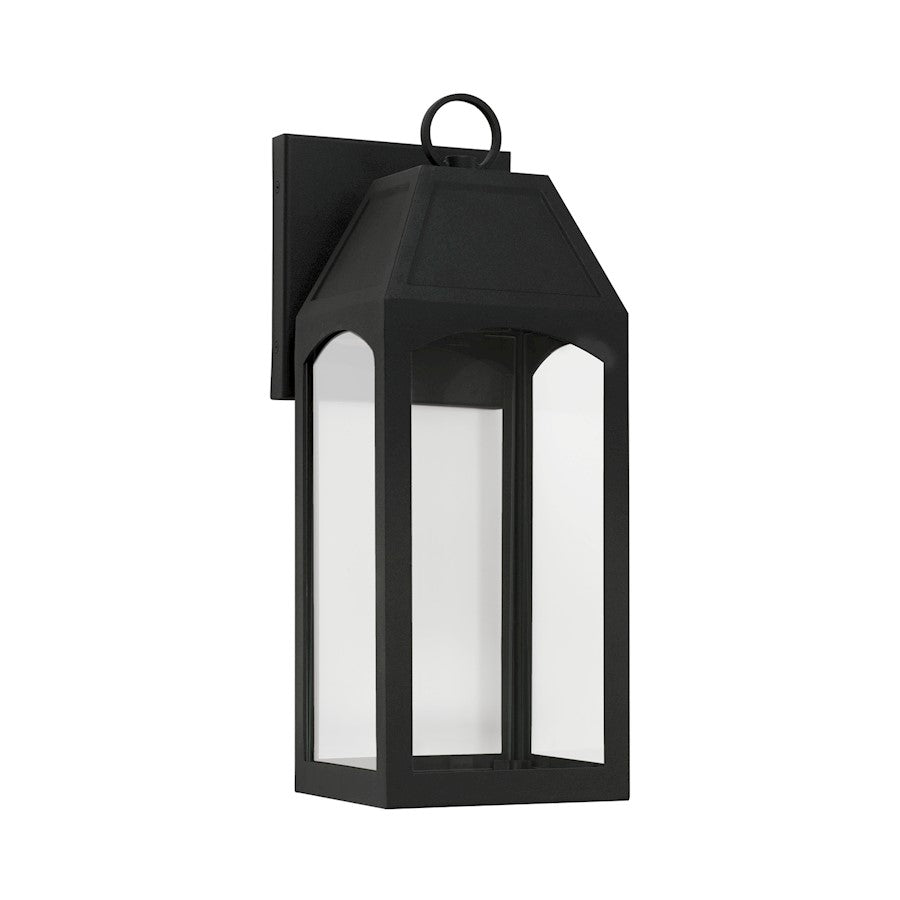 Capital Lighting Burton 6" Outdoor Wall Lantern, Twist Lock, Bk