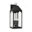 Capital Lighting Burton 4 Light Outdoor Wall Lantern, Black/Clear