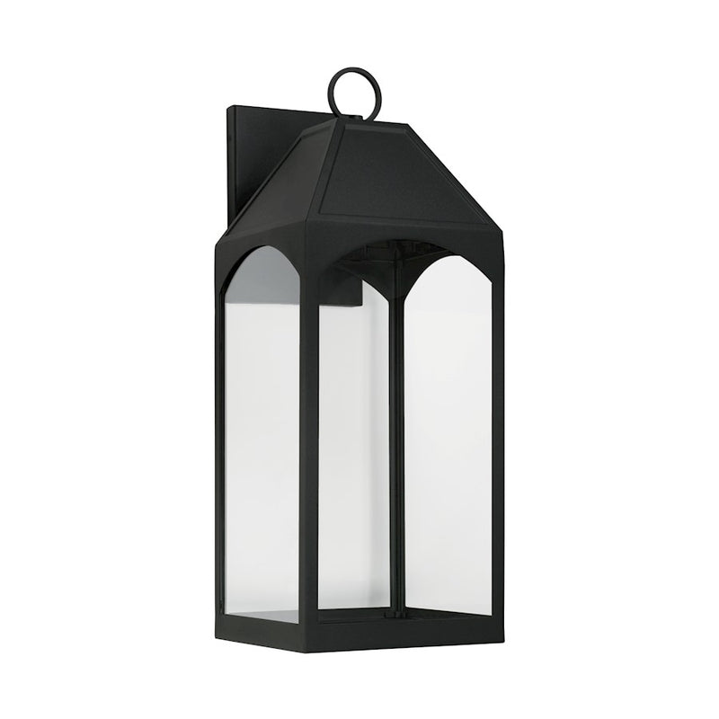 Capital Lighting Burton 1 Light Outdoor Wall Lantern, Black