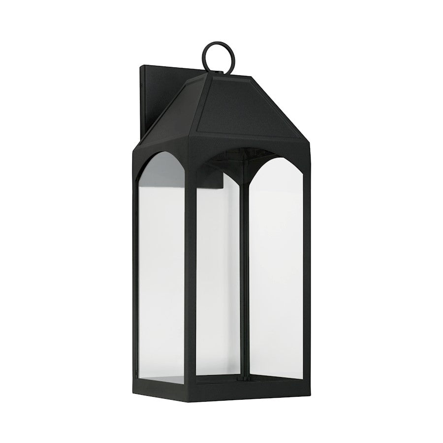 Capital Lighting Burton 1 Light Outdoor Wall Lantern, Black