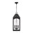 Capital Lighting Burton 4 Light Outdoor Hanging Lantern, Black/Clear