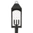 Capital Lighting Burton 4 Light Outdoor Post-Lantern, Black/Clear