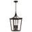 Capital Lighting Adair 4 Light Outdoor Hanging Lantern, Black/Clear