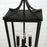 Capital Lighting Adair 4 Light Outdoor Hanging Lantern, Black/Clear