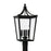 Capital Lighting Adair 4 Light Outdoor Post Lantern, Black/Clear