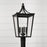 Capital Lighting Adair 4 Light Outdoor Post Lantern, Black/Clear