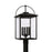 Capital Lighting Bryson 4 Light Outdoor Post Lantern, Black/Clear