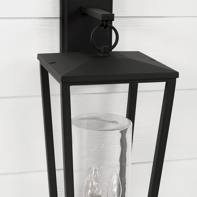 Capital Lighting Elliott 1 Light Outdoor Wall Lantern, Black