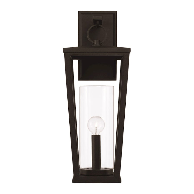 Capital Lighting Elliott 1 Light Outdoor Wall Lantern, Black
