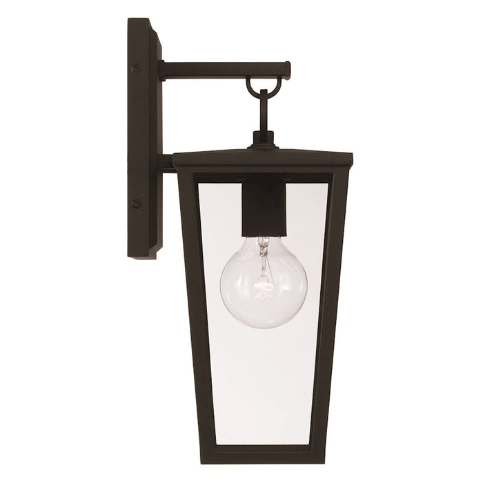 Capital Lighting Elliott 3 Light Outdoor Hanging Lantern, Black/Clear