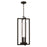 Capital Lighting Kent 3 Light Outdoor Hanging Lantern, Black/Clear