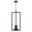 Capital Lighting Kent 3 Light Outdoor Hanging Lantern, Black/Clear