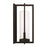 Capital Lighting Kent 3 Light Outdoor Hanging Lantern, Black/Clear