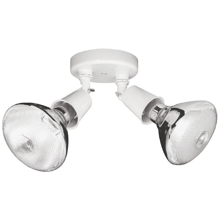 Capital Lighting 2 Light Outdoor Floodlight, White