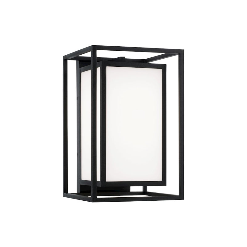 Capital Lighting Aiden 1Lt 10" Outdoor Wall Lantern, Black/Soft White