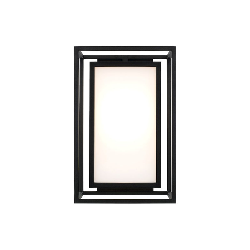 Capital Lighting Aiden 1Lt 10" Outdoor Wall Lantern, Black/Soft White