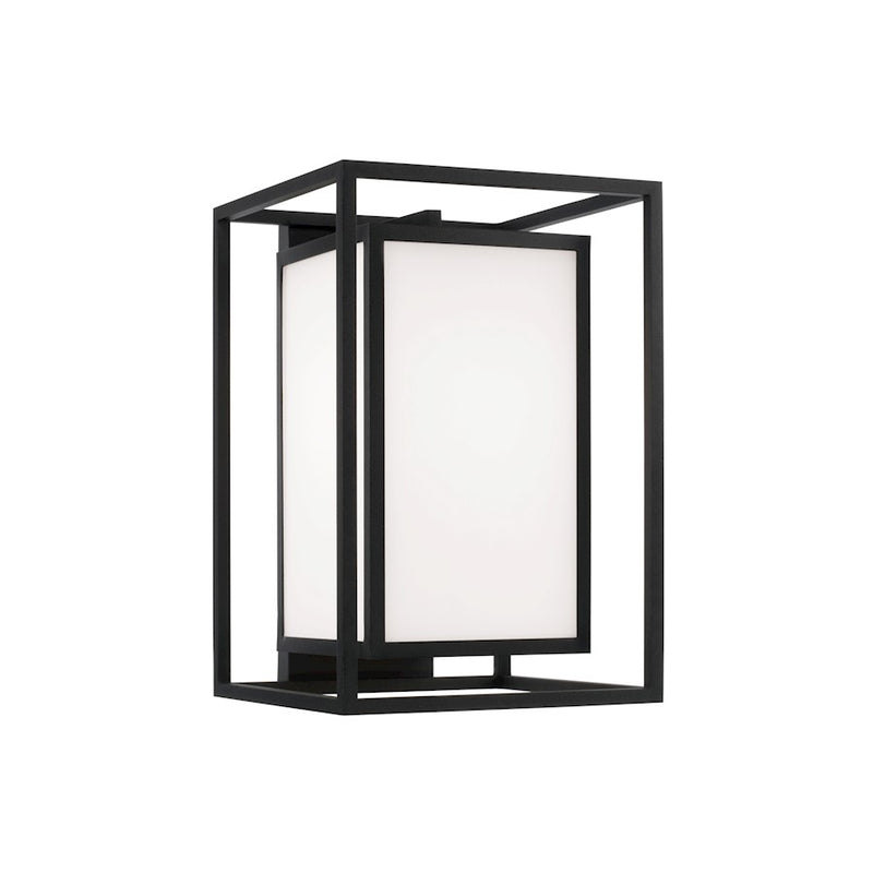 Capital Lighting Aiden 1Lt 17" Outdoor Wall Lantern, Black/Soft White