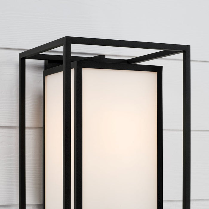 Capital Lighting Aiden 1Lt 17" Outdoor Wall Lantern, Black/Soft White