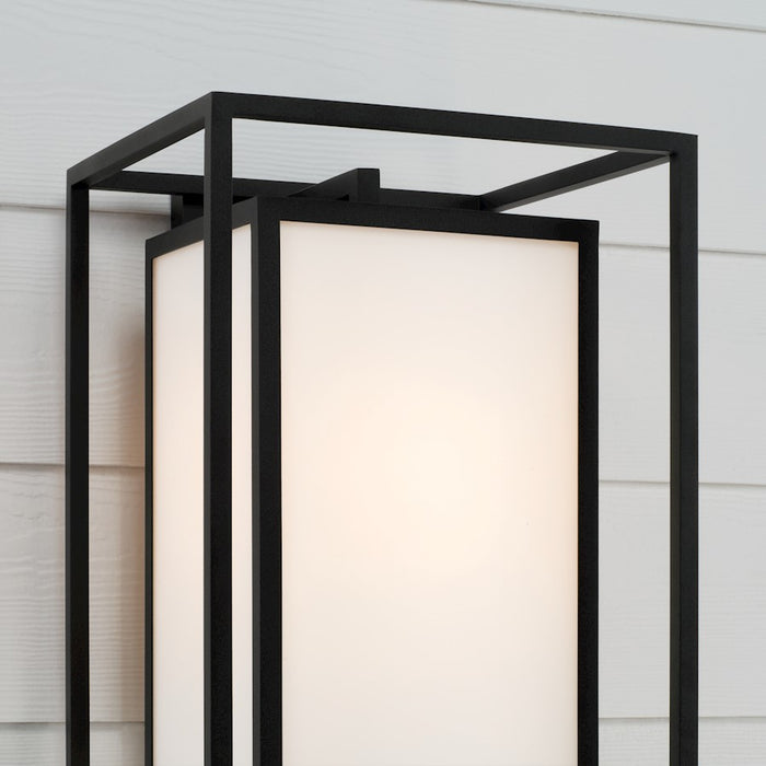 Capital Lighting Aiden 1Lt 20" Outdoor Wall Lantern, Black/Soft White