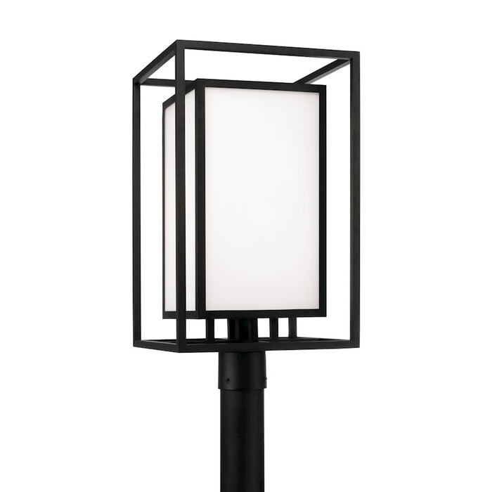 Capital Lighting Aiden 1Lt Outdoor Post Lantern, Black/Soft White - 953115BK