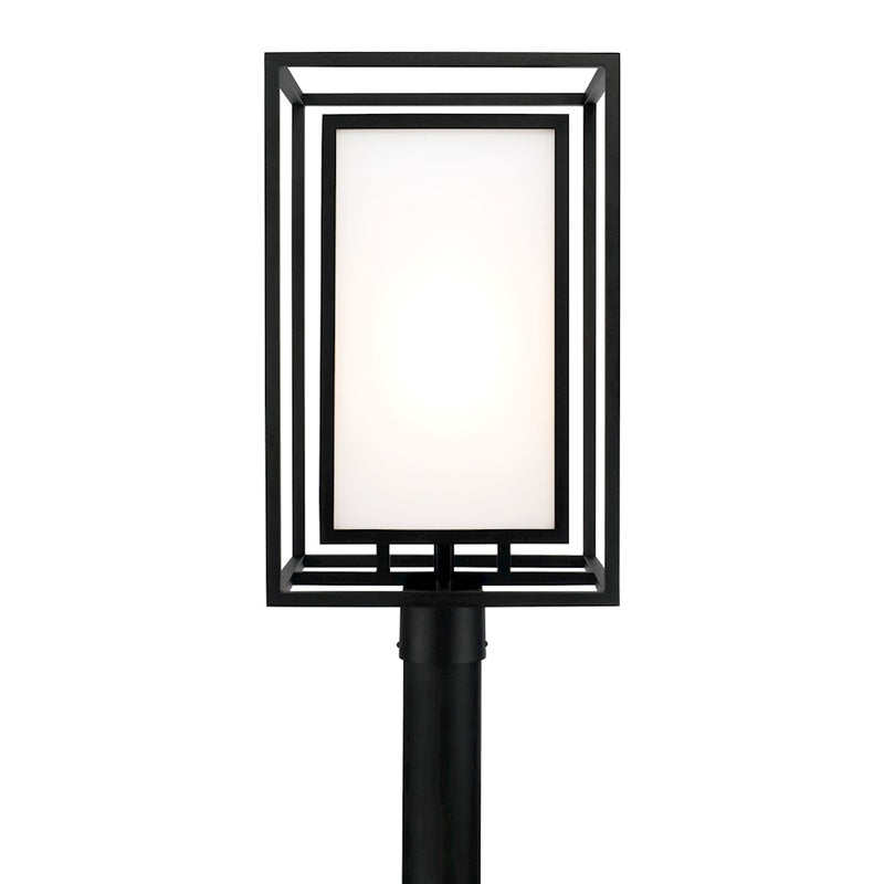Capital Lighting Aiden 1Lt Outdoor Post Lantern, Black/Soft White