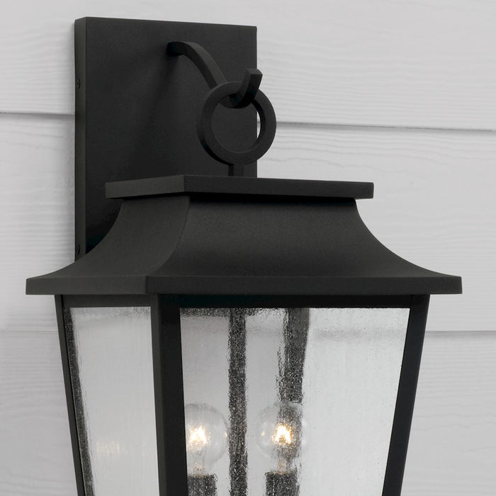 Capital Lighting Chandler 2Lt Outdoor Wall Lantern, Black/Antiqued