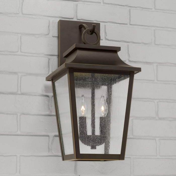 Capital Lighting Chandler 2Lt Outdoor Wall Lantern, Bronze/Antiqued