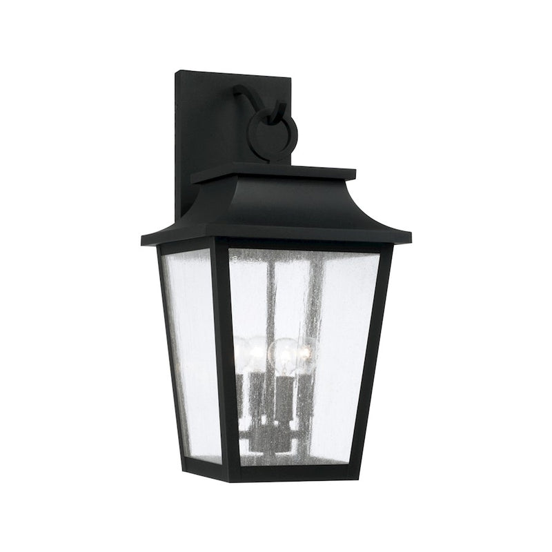 Capital Lighting Chandler 4Lt Outdoor Wall Lantern, Black/Antiqued