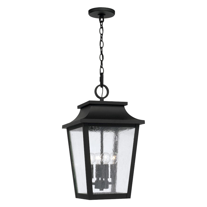 Capital Lighting Chandler 4Lt Outdoor Hanging Lantern, Black/Antiqued