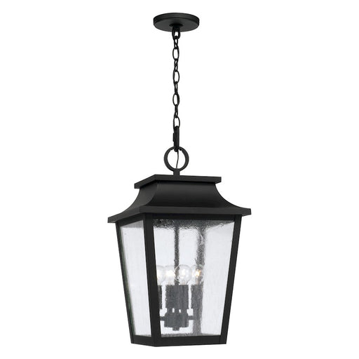 Capital Lighting Chandler 4Lt Outdoor Hanging Lantern, Black/Antiqued - 953344BK