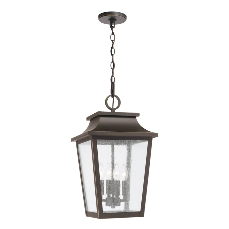 Capital Lighting Chandler 4Lt Outdoor Hanging Lantern, Bronze/Antique