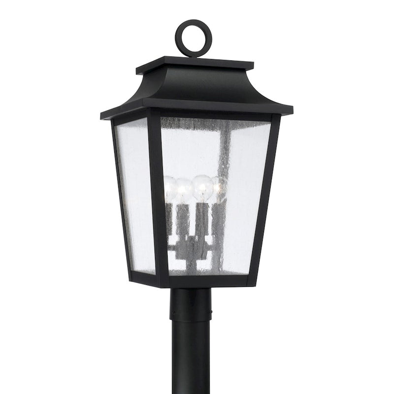 Capital Lighting Chandler 4Lt Outdoor Post Lantern, Black/Antiqued