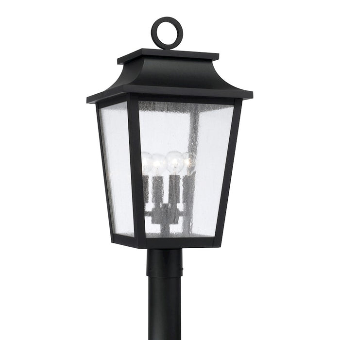 Capital Lighting Chandler 4Lt Outdoor Post Lantern, Black/Antiqued - 953345BK