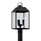 Capital Lighting Nelson 3Lt Outdoor Post Lantern, Black/Clear - 953435BK