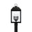 Capital Lighting Nelson 3Lt Outdoor Post Lantern, Black/Clear