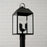 Capital Lighting Nelson 3Lt Outdoor Post Lantern, Black/Clear