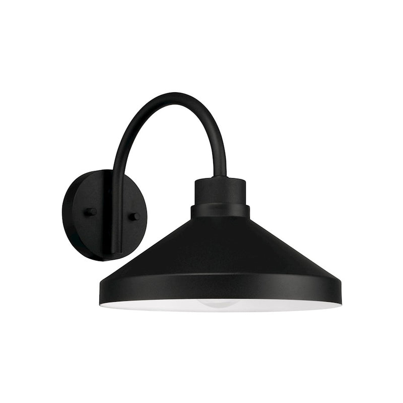 Capital Lighting Lofton 1Lt 11" Outdoor Wall Lantern, Black/White