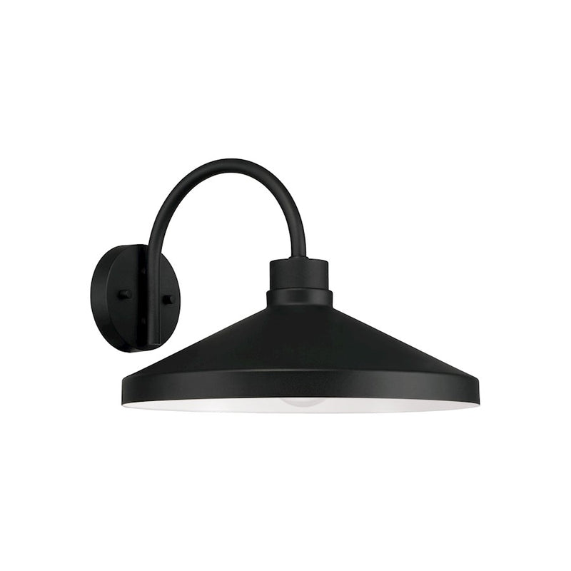Capital Lighting Lofton 1Lt 14" Outdoor Wall Lantern, Black/White