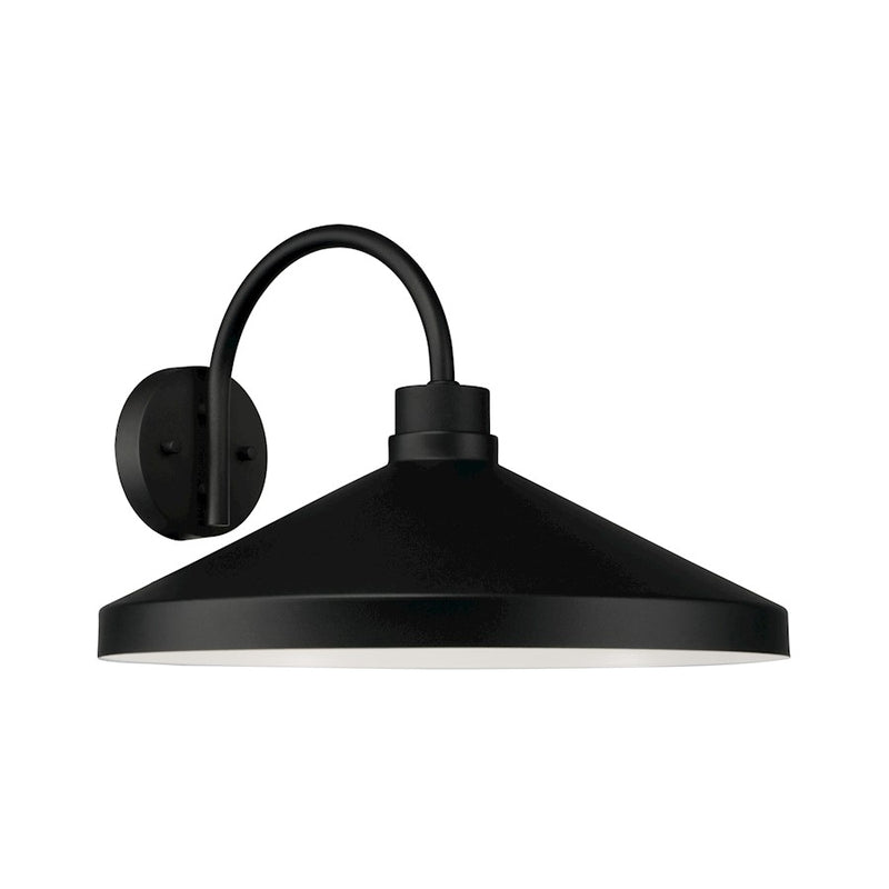 Capital Lighting Lofton 1Lt 17" Outdoor Wall Lantern, Black/White