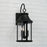 Capital Lighting Bridger 3Lt Outdoor Wall Lantern, Black/Clear Seeded